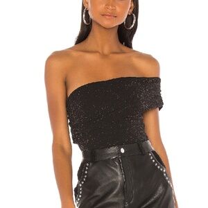 REVOLVE h:ours Elena Bodysuit in Stardust Black | Size Small